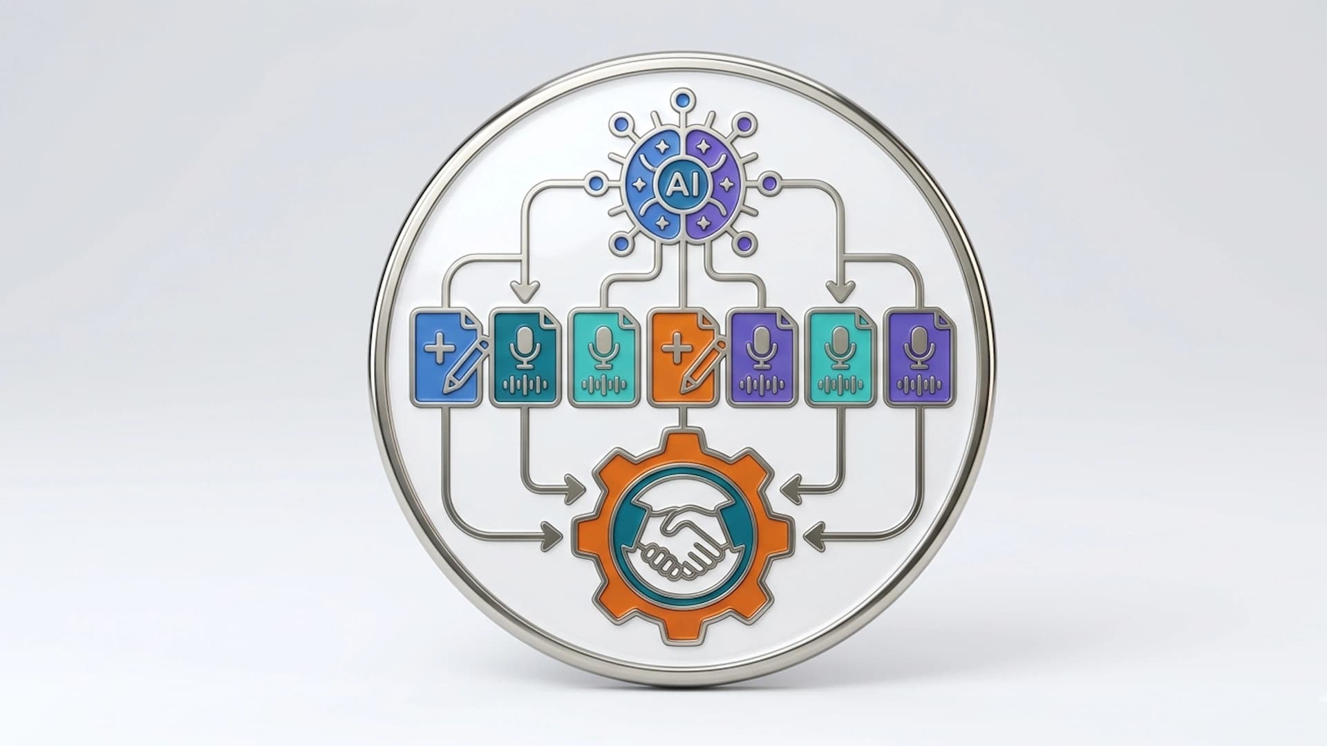 A sales rep reviewing AI-generated meeting notes next to a HubSpot contact timeline