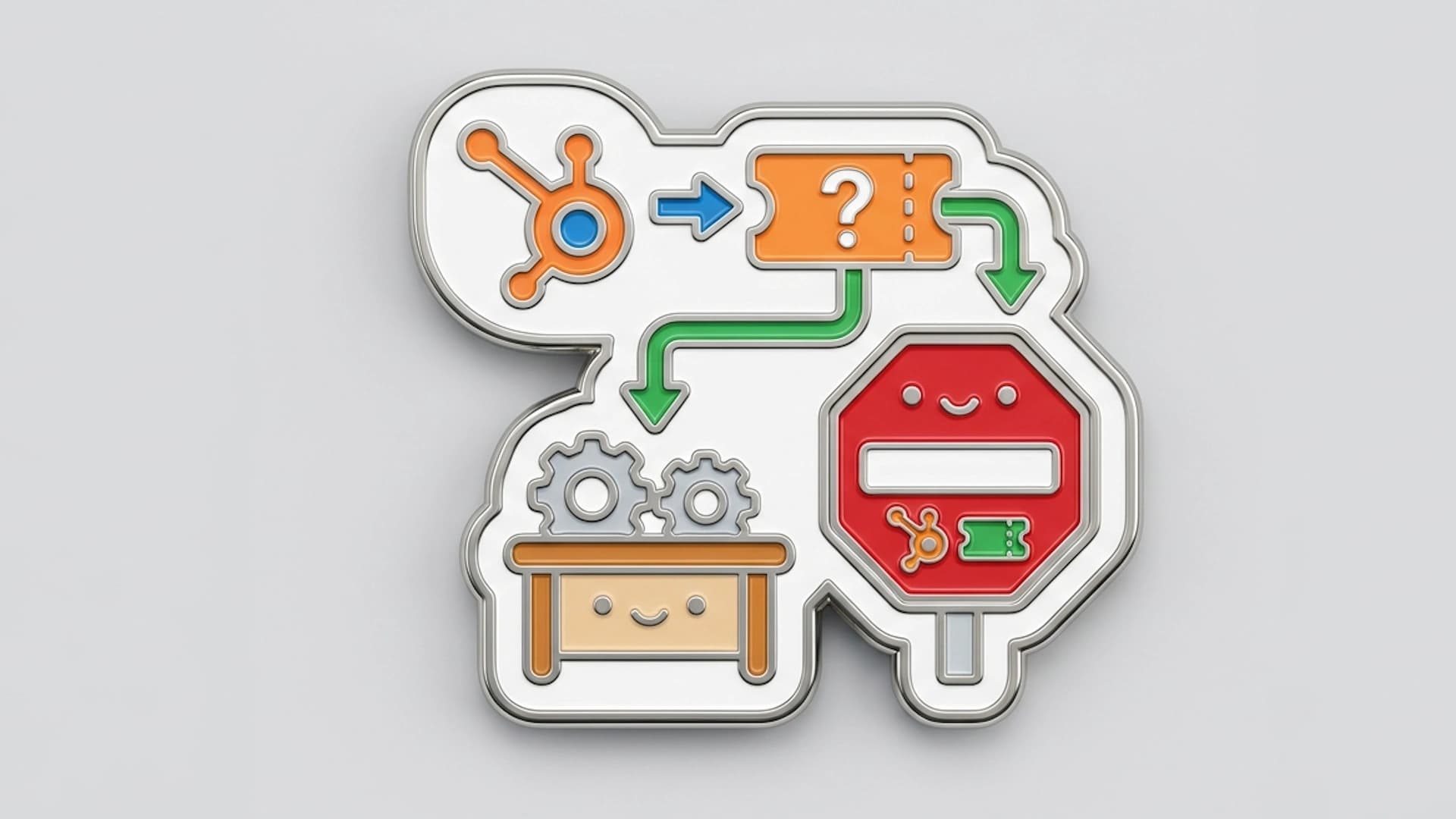 A HubSpot ticket pipeline showing tickets moving through New, Waiting on us, and Closed statuses