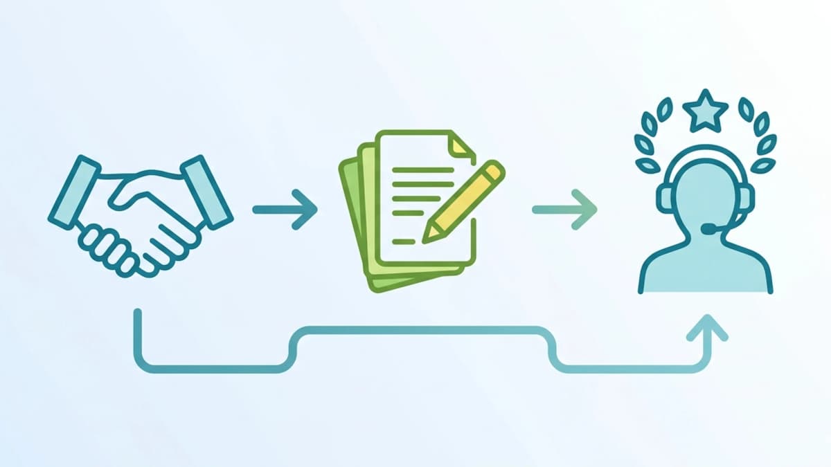Sales rep passing account context to a customer success manager through synced notes